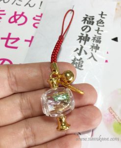 Clear lucky mallet with 7 god Amulet Strap Omamori Talisman